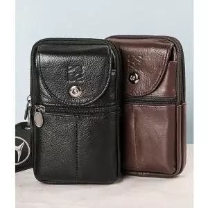 남자 데일리 가죽 미니 메신저백 고급 숄더백 가방 웨이스트백