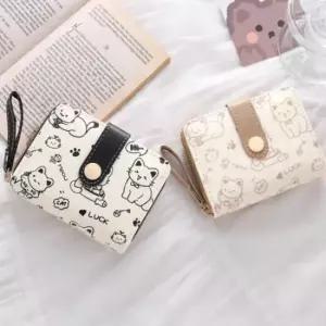 [JED] 학생용 지폐 고양이 디자인 반지갑 여성 수납지갑 귀여운