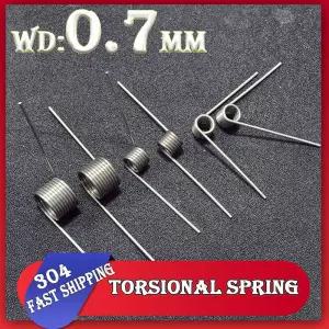 인장스프링 와이어 07mm 304 스틸 소형 비틀림 스프링 머리핀 V 자형 6090120180 학위