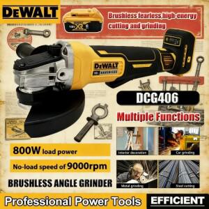 Dewalt DCG406 125MM 9000RPM 브러쉬리스 앵글 그라인더 무선 절단기 임팩트 폴리셔 기계 충전식 전동 공구