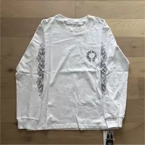 미국 크롬 하츠 남성용 흰색 면 긴팔 그래픽 프린트 티셔츠 188241700668