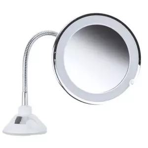 LED 확대 거울 화장 조명 램프 뷰티 플렉시블 자바라 Coms 10배율 6.7형 욕실 흡착패드 부착
