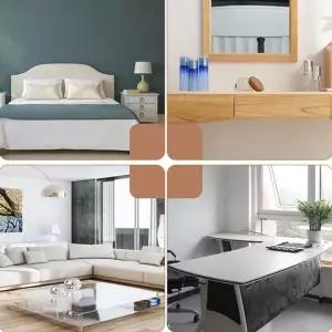 우드 스탠드 탁상거울 화장대 회전 사각거울