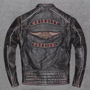 라이더 바이크 소가죽 데이비슨 할리 오토바이 재킷