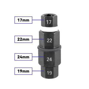 24mm 액슬 육각 바이크 오토바이 4-in-1 내구성 앞바퀴 17 19 22 스핀들 제거 도구
