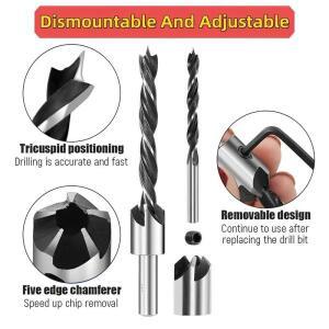 3mm-10mm HSS 카운터 싱크 드릴 비트 기리 세트 리머 목공 챔퍼 보어 홀 커터 나사 구멍