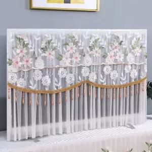 티비보호커버 LCD TV 먼지 커버 55인치 65 벽걸이 형 75 레이스 커튼 천은 켜져 있을 때 제거 없습니다