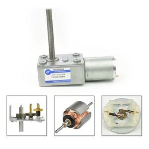 4632-370 12V 볼트 DC 웜 기어 감속기 M6 나사 샤프트 길이 50MM 3V6V24V 모터 역방향 셀프 잠금