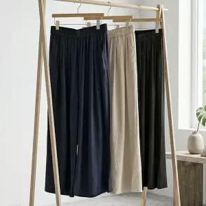 [NS홈쇼핑][샵앤] 여성 허리밴딩 앞주름 와이드 통 루즈핏 쿨링 바지 DGB-WPT-2518..