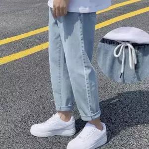 남성 와이드 청바지 데일리 루즈핏 빅사이즈 남성 밴딩 청바지 스판 여름 슬랙스