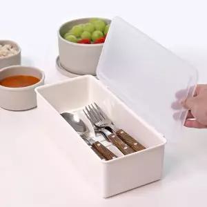 TBZ 뚜껑있는 사각 수저통 1개