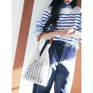 [빈폴ACC](대전신세계)빈폴 BE64D3M040 썸머위브 네트백 + 체크 이너백