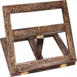 조절 가능한 나무 수제 꾸란 요리책 지타 성경 홀더 지지 스탠드 독서 디스플레이 접이식 기도 리할