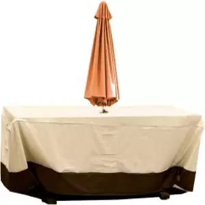 우산 구멍이 있는 파티오 테이블 의자 세트 커버 방수 야외 가구 직사각형 타원형 베란다 정원