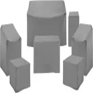 크로슬리 가구 파티오 커버 야외 의자용 방수 7피스 세트 소파 테이블 그레이