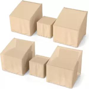 탱쿨라 파티오 가구 커버 3피스 세트 방수 비스트로 야외 대화 헤비 듀티 소파 및 사이드 테이블 32인치 x