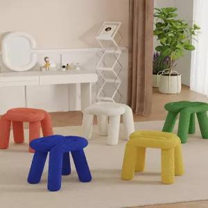 의자 침실 보조의자 패브릭 스툴 파우더룸 카페 원형