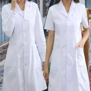 간호사 흰가운 세트 작업복 간호가운 여성용 반팔셔츠