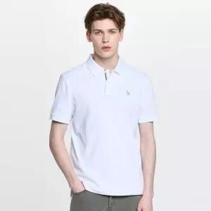 [백화점 정품] 헤지스 [26SS] 남성 로고자수 면혼방 반팔 카라티셔츠 HZTS6B403WT