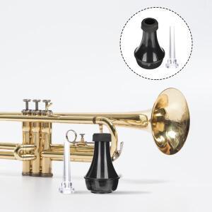 1세트 Abs 트럼펫 스트레이트 뮤트 단자문 타입 경량 내구성 연습용 소음 과음파를 줄여줍니다 휴대용