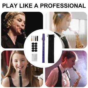 8홀 휴대용 색소폰 악기(캐리백 포함) 일상 연습 무대 공연을 타입 소형