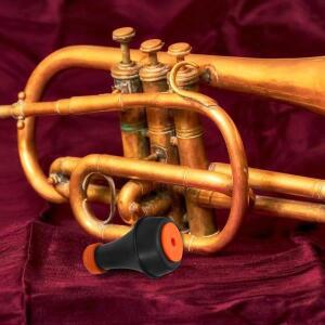 1세트 미니 트럼펫 뮤트 키트 ABS 경량 소음 감소기 연습용 액세서리 투명 마우스피스