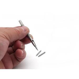 교체 가능 헤드 핀 펀치 3개의  팁이 포함 심플 버전을 갖춘 관악기 수리 플루트 도구