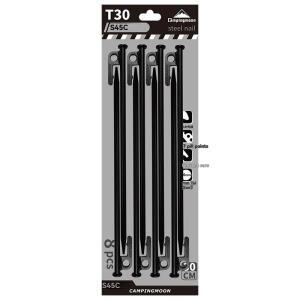 캠프링문 T 시리즈 45 # 탄소강 T20-8 T40-6 헤비듀티 야외 텐트 펙 8개 세트 캠핑용 스테이크