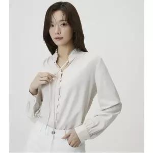 매장정품 PLASTIC ISLAND 플라스틱 아일랜드 플라스틱아일랜드 네크프릴 리본 블라우스 (PR1WB181) 1310864