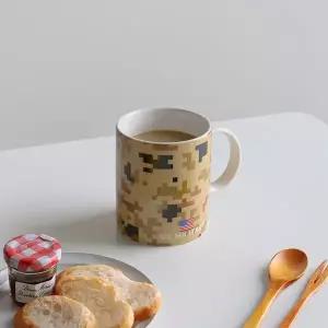 [골드스마일]커피잔 예쁜 머그컵 밀리터리 도자기 머그잔 도자기머그컵 티머그