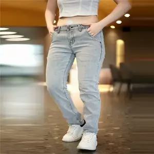 흰색 화이드 청바지 데님 진 바지 2026년 남자 남성 신축성 좋은 회색-흰색 트렌디 슬림핏 캐주얼 긴 가을/