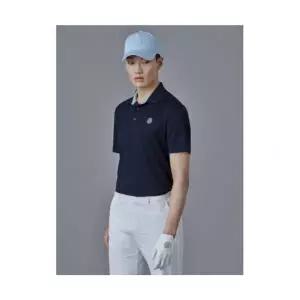 빈폴 BEANPOLE GOLF 남성 져지 시어서커 반팔 티셔츠 네이비 BJ5442B23R 312192