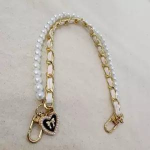가방 끈 리폼 하트 부자재 장식 교체용 진주 토트백 액세서리 숄더백 스트랩 체인