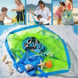 어린이 물놀이 가방 비치백 망사 수영복 파우치 목욕 숄더백 해변용품