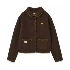 와키윌리 WACKY WILLY 우먼스 시어링 스티치 자켓 브라운 WA2503JK66BR