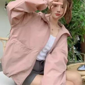 여성 바람막이 루즈핏 아노락 후드집업 매쉬안감점퍼 나그랑 간절기 여름 비치웨어