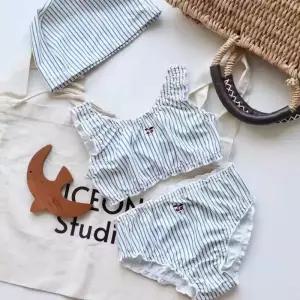 유아동 콩제st 체리 투피스 수영복 체크 감성 원피스