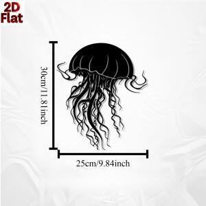 해파리 금속 벽 장식 철 조각품 방수 파티오 정원 해양 선물