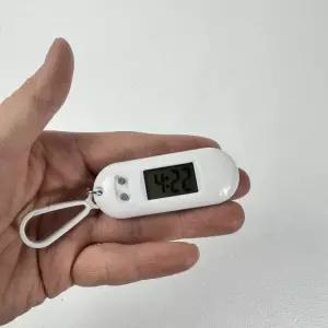 시계 목걸이 화이트 미니 열쇠고리 전자 소형 야광 회중