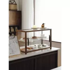 휘낭시에 진열장 원목 구움과자 유리 찻잔 선반 유리진열장