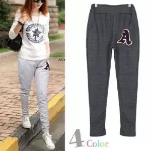 A패치 세미 트레이닝팬츠 JE2855 작업복 운동복 여자 팬츠 흐집업 여성 흐 트레이닝 청바지 체육복 밍크 티