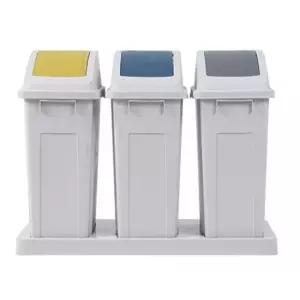 휴지통 창신 대용량 분리수거함 3칸 MO