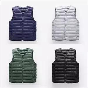 패딩조끼남성 남성 사무실 겨울 경량 패딩조끼 레이어드 이너 쪼끼