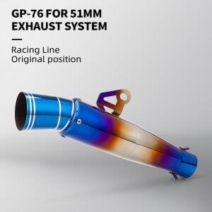 ER6N Z400 R3 MT07 S1000RR GP-76 파이프 ZX4R 51MM 범용 호환 바이크 오토바이 배기관 테일 섹션 머플러