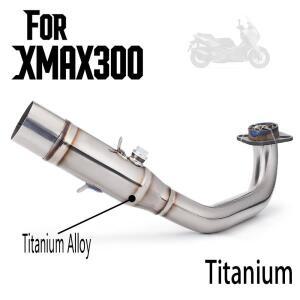 XMAX300용 호환 바이크 오토바이 배기 파이프 티타늄 합금 머플러 중간 연결 산소 센서 포함2017-2023
