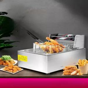 튀김기 전기 튀김기계 1구 치킨 튀기기 돈까스 바스켓