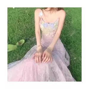 엘럽 원피스 망사 여자 롱 여름 피그미 레이스 머메이드 힙업 나시 박템1