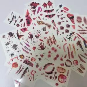 [에스에스_62]할로윈 방수 타투 스티커 상처 할로윈 판박이