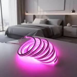 [Deco] 붙이는 실리콘 라인조명 간접조명 핑크 플렉시블 무드등 3m LED