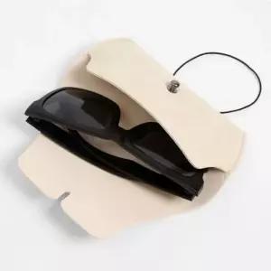 케이스 안경케이스 뉴트로 가죽 선글라스 아이보리